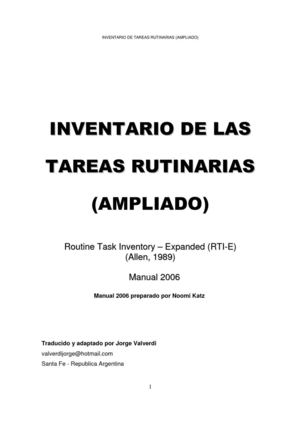 Inventario Tareas Rutinas Allen