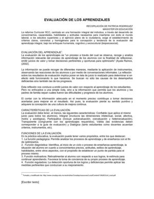 EVALUACION DEL APRENDIZAJE