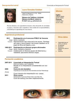 Curriculum Laura González Esteban