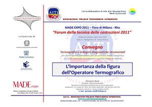Madeexpo 2011 GIOVANNA ROSSI L'importanza della figura dell'Operatore Termografico 3