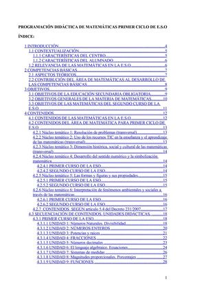Programación 1º y 2º E.S.O.