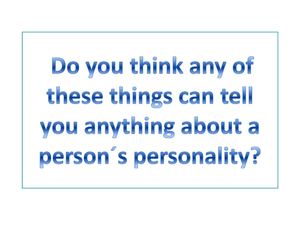 1B Personality