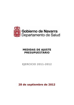 RECORTES OSASUNBIDEA ("MEDIDAS DE AJUSTE")