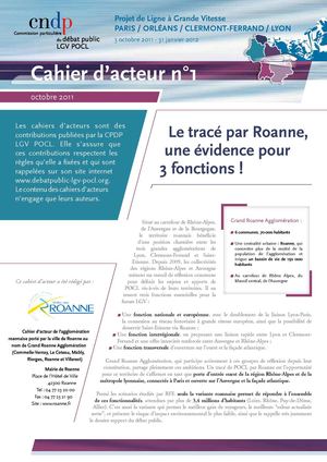 Ligne LGV POCL : Cahiers d'acteurs Grand Roanne Agglomération