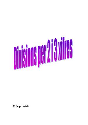Divisions per a 5è de primària