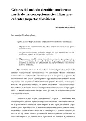 Génesis del método científico moderno