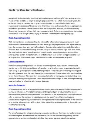 How to Find Cheap Copywriting Services