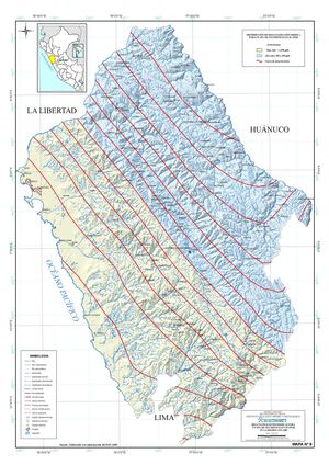 MAPA 9 ISOACELERACIONES SISMICAS PARA UN 10% DE EXCEDENCIA EN 30 AÑOS