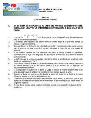 Examen Final Física 2010