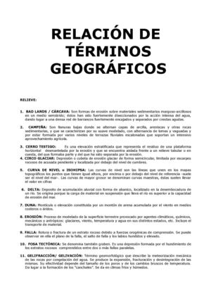 Diccionario terminos geográficos