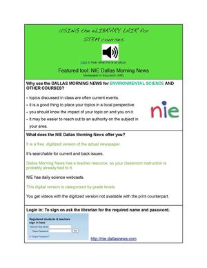 Finding Science in the Dallas Morning News
