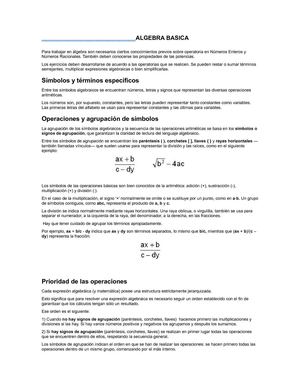 algebra basica
