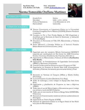 Curriculum Esmeralda
