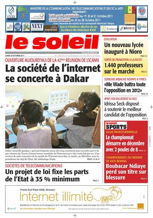 Edition du 24 Octobre 2011