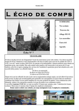 L'écho de comps N°7 Octobre 2011