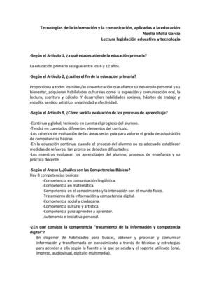 Legislación educativa y tecnología
