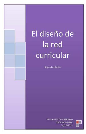 EL DISEÑO DE LA RED CURRICULAR -SEGUNDA EDICION-