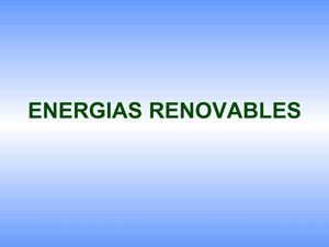 Energías Renovables