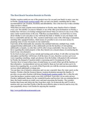 The Best Beach Vacation Rentals in Florida