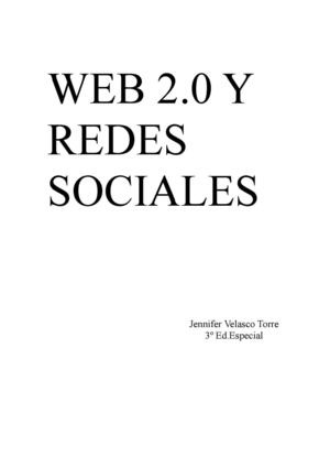 Web 2.0 y Redes sociales