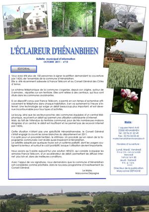 ECLAIREUR OCTOBRE 2011 N°10 avec image.