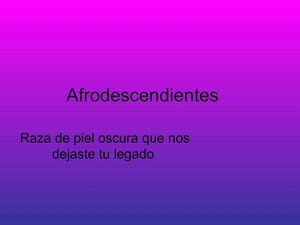 Afrodescendientes
