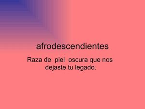 afrodescendientes