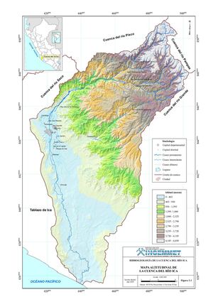 fig31 MAPA ALTITUDINAL DE LA CUENCA DEL RÍO ICA