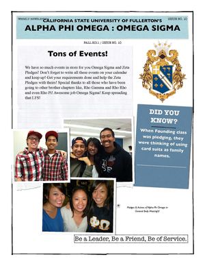 Omega Sigma's Weekly Newsletter: Issue 10