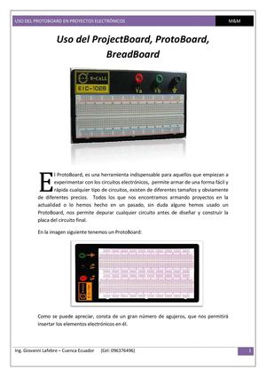 USO DEL PROTOBOARD EN PROYECTOS ELECTRÓNICOS      
