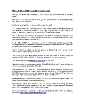 Download Office 2010