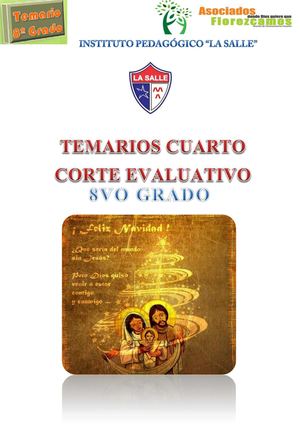 TEMARIO DE 8VO GRADO IV CEV 