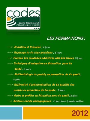 Calaméo - Les formations du CODES 83 en 2012