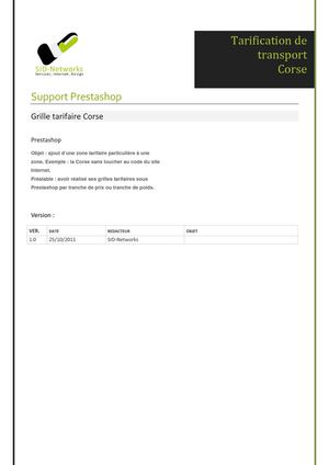 Frais de ports Corse