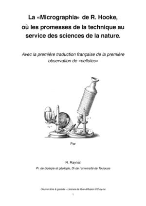 La «Micrographia» de R. Hooke, où les promesses de la technique au service des sciences de la nature.