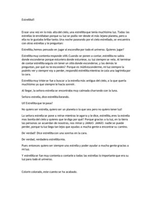 CUENTO DE ESTRELLITA