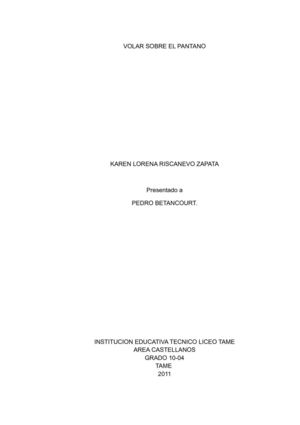 VOLAR SOBRE EL PANTANO