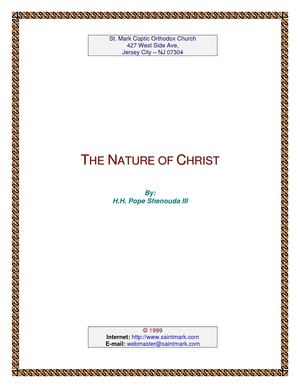 The Nature of Christ 