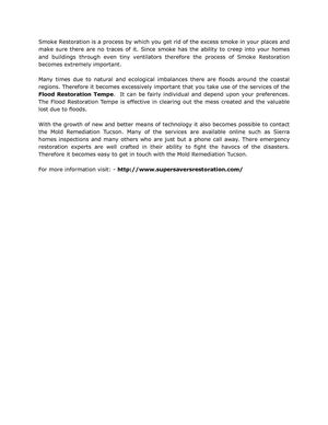 Mold Remediation at Tucson revisited