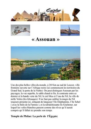 Infos sur Assouan.