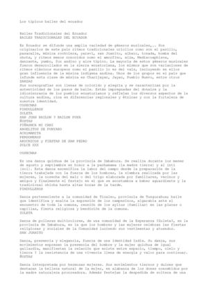 BAILES TRADICIONALES DEL ECUADOR
