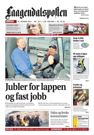 Lørdagsreportasje om Paragon Features i Laagendalsposten