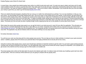 Faxless Payday Loans Online For Quick Cash