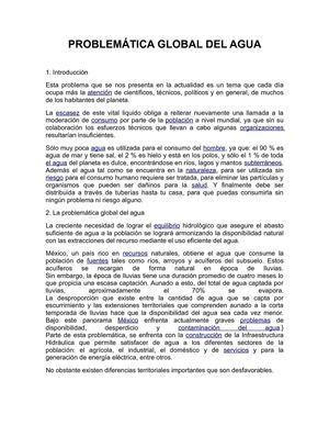 PROBLEMATICA GLOBAL DEL AGUA