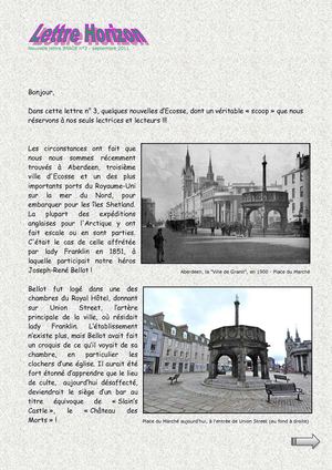 Lettre n°3 - septembre 2011