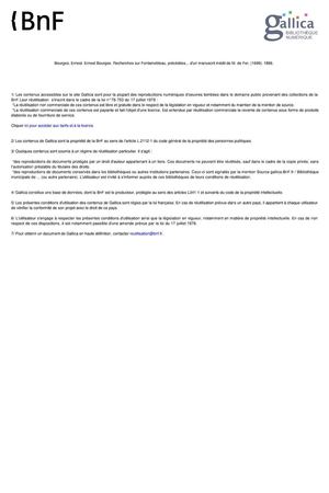 Recherches sur Fontainebleau d'Ernest Bourges