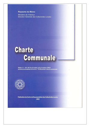 Charte communale Maroc