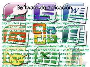 sofware de aplicación