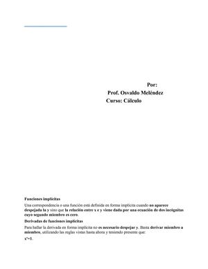 Funciones implícitas