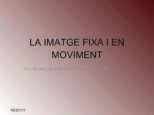 IMATGE FIXA I EN MOVIMENT